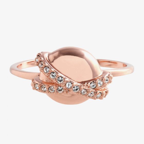 Olivia Burton Celestial Rose Gold Tone Planet Adjustable Ring OBJ16CLR23