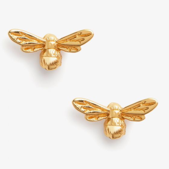 Olivia Burton Lucky Bee Gold Tone Stud Earrings OBJAME23N