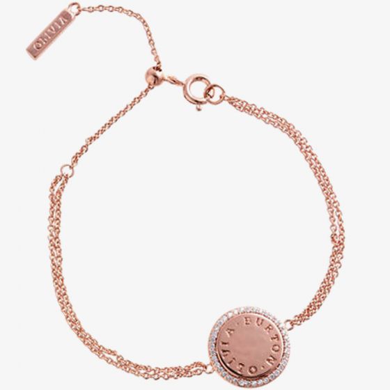 Olivia Burton Bejewelled Classics Disc Rose Gold Tone Bracelet OBJCOB69