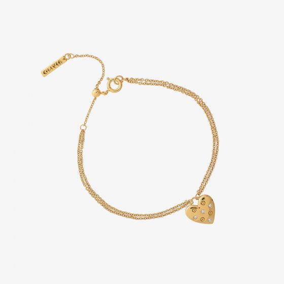 Olivia Burton Classic Heart Gold Tone Bracelet OBJSAB17