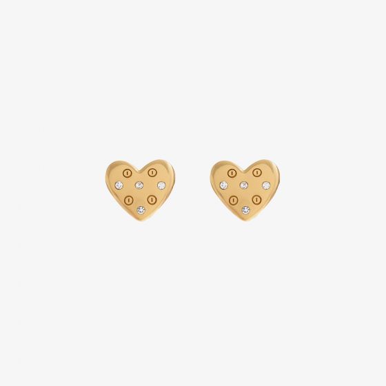 Olivia Burton Classic Heart Gold Tone Stud Earrings OBJSAE02