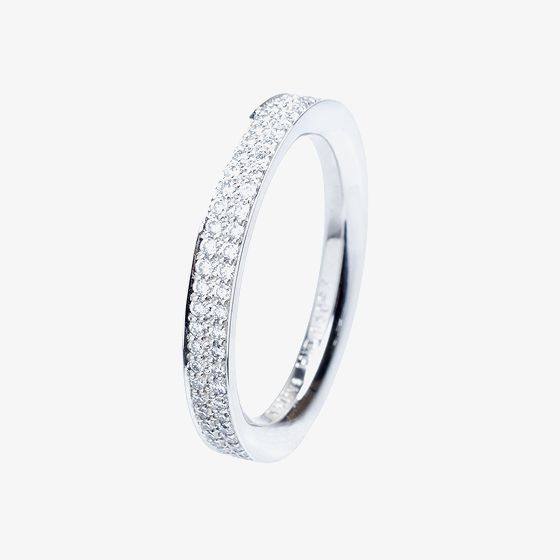 Henrich and Denzel Lily- Platinum Two Row 0.52ct Diamond Eternity Ring P4875-01