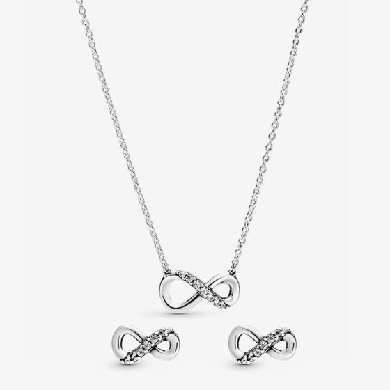 PANDORA Sparkling Infinity Jewellery Set 398821C01-50 & 298820C01