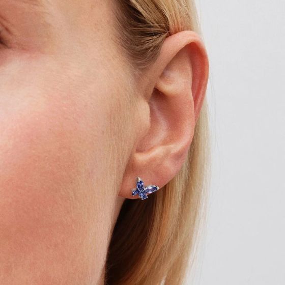 PANDORA 394232C01-45 & 294230C01 Blue Butterfly Jewellery Set - thbaker ...