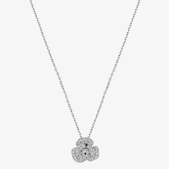 Fei Liu Peony Silver Cubic Zirconia Pendant PEO-925R-303-CZ00