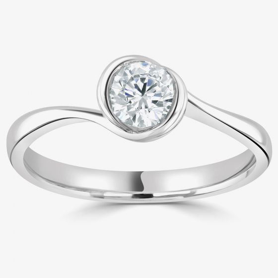 Platinum 0.25ct Diamond Solitaire Ring (L) R1-1021(4.0)