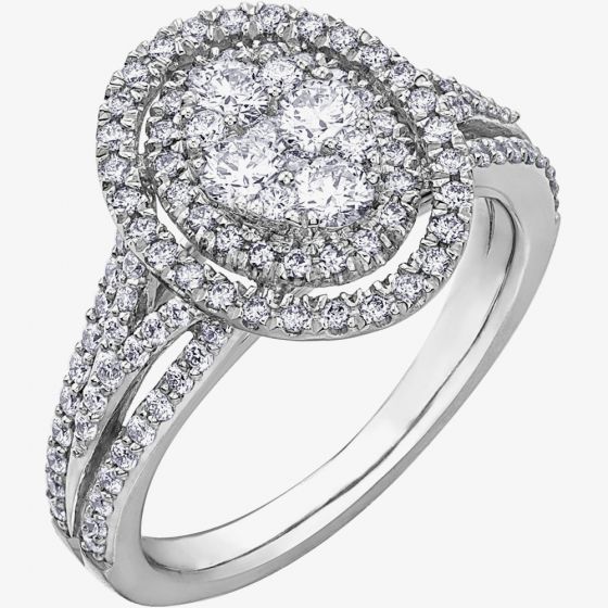 9ct White Gold 1ct Diamond Ring 30721WG/100