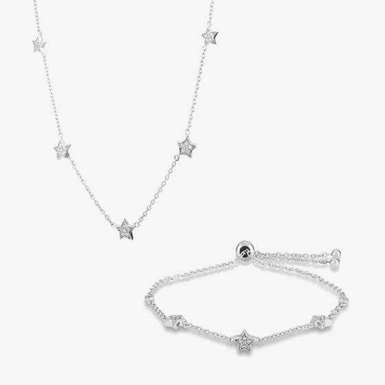 Rosa Lea Pave Stars Jewellery Set AM-2THB021304 & AM-2THB021404
