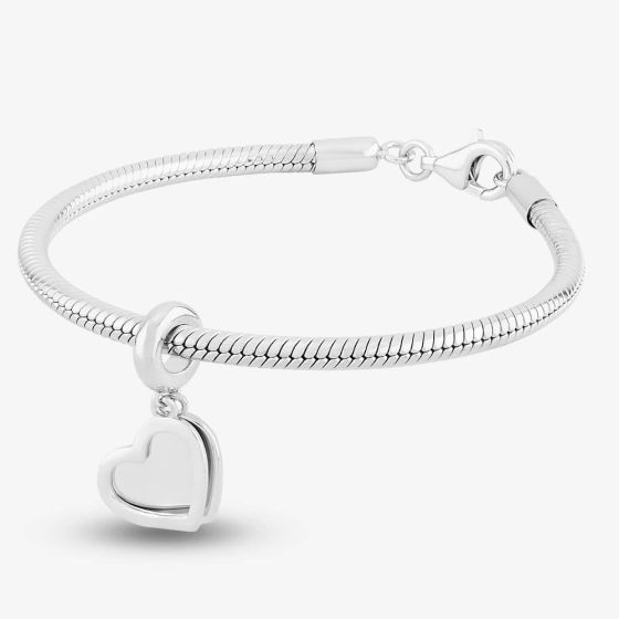 Rosa Lea Two Hearts Dangle Charm & Bracelet AM-2THB012204 & AM-2THB013504