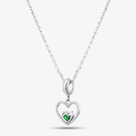 Rosa Lea May Birthstone Heart Dangle Charm Necklace