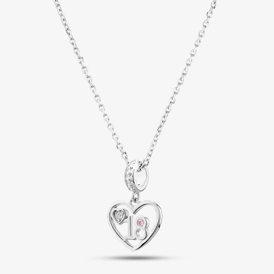 Rosa Lea 18 Heart Dangle Charm Necklace