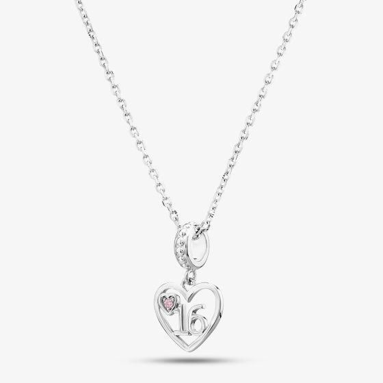 Rosa Lea 16 Heart Dangle Charm Necklace