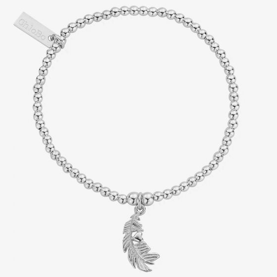 ChloBo Cute Feather Heart Charm Bracelet SBCC596