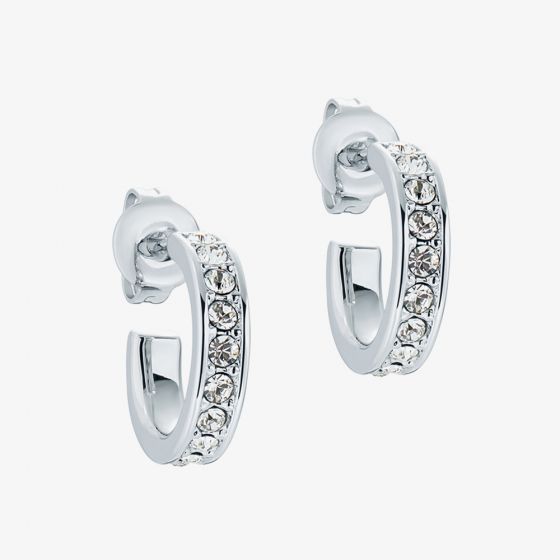Ted Baker SENNITA Silver Tone Huggie Hoop Earrings TBJ2767-01-02
