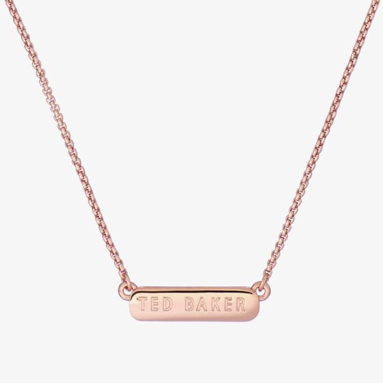 Ted Baker SCARL Rose Gold Tone Crystal Sparkle Bar Necklace TBJ2980-24-02