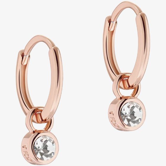 Ted Baker SINALAA Rose Gold Tone Crystal Huggie Earrings TBJ3028-24-02