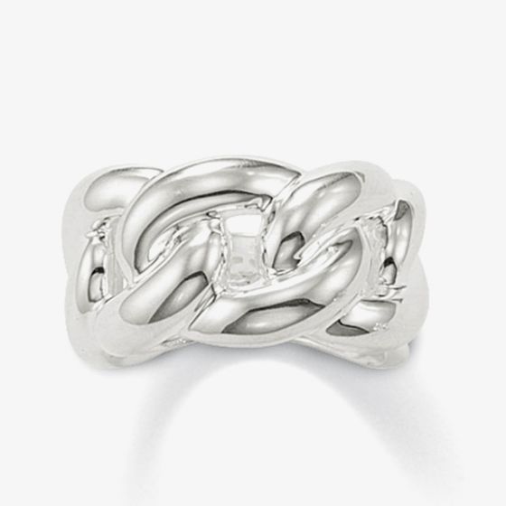 THOMAS SABO Silver Plain Curbed Link Ring TR1817 001 12