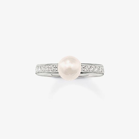THOMAS SABO Silver Pearl Ring TR1909-054-14
