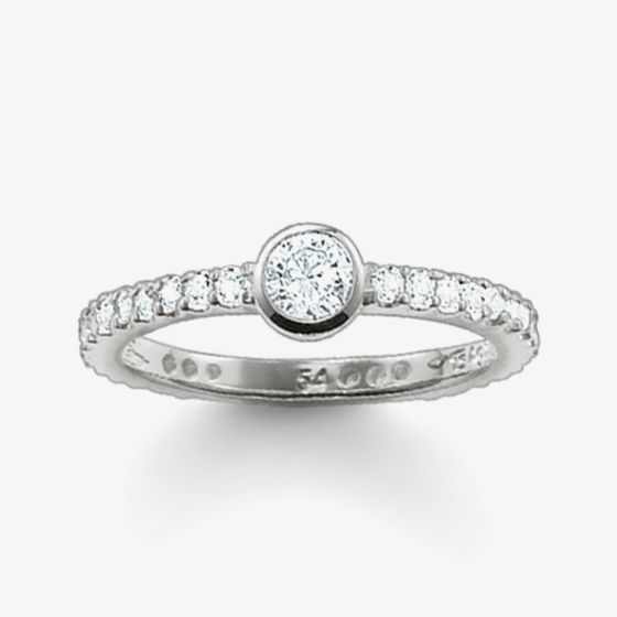 THOMAS SABO Sterling Silver Cubic Zirconia Band TR1984-051-14