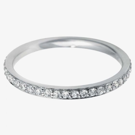 Platinum 0.19ct Diamond Half-Eternity Ring WG10/2R125 PLAT