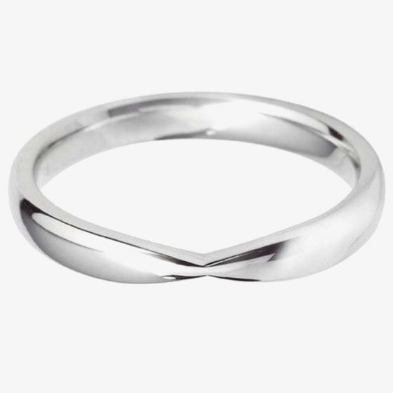 Platinum 3.0mm Ribbon Wedding Ring WS37(3.0)PlaT