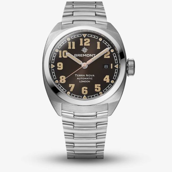 Bremont Terra Nova 40.5 Date Brown & Silver Watch TN40-DT-SS-BK-B