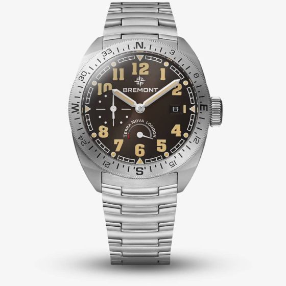 Bremont Terra Nova 40.5 Brown & Silver Watch TN40-PWR-SS-BK-B