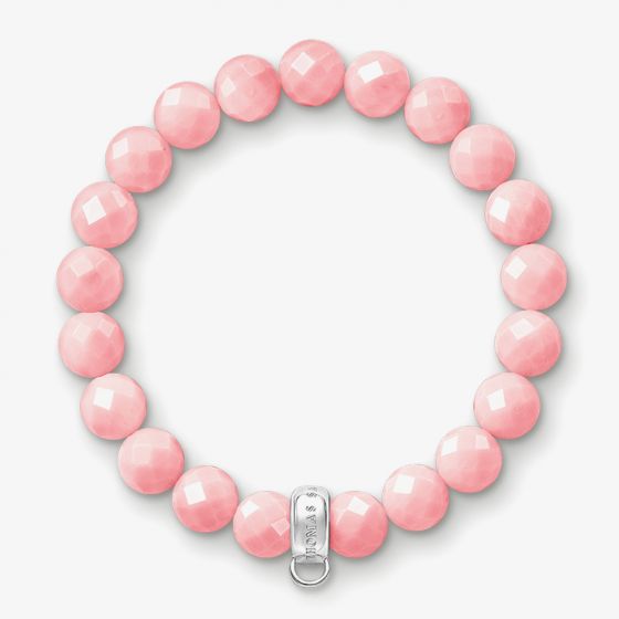 THOMAS SABO Silver Pink Synthetic Coral Bracelet X0209-590-9