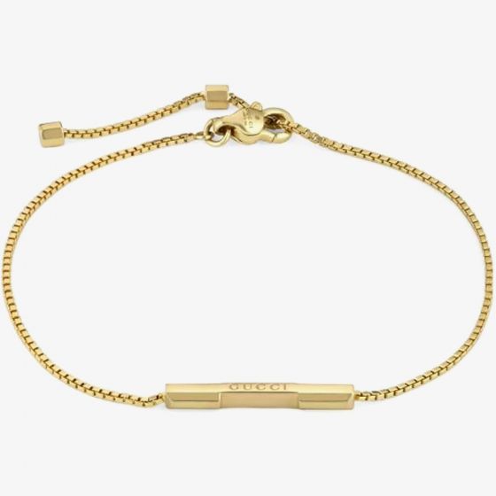 Gucci 18ct Yellow Gold Gucci Link to Love Bar Bracelet YBA662106001016