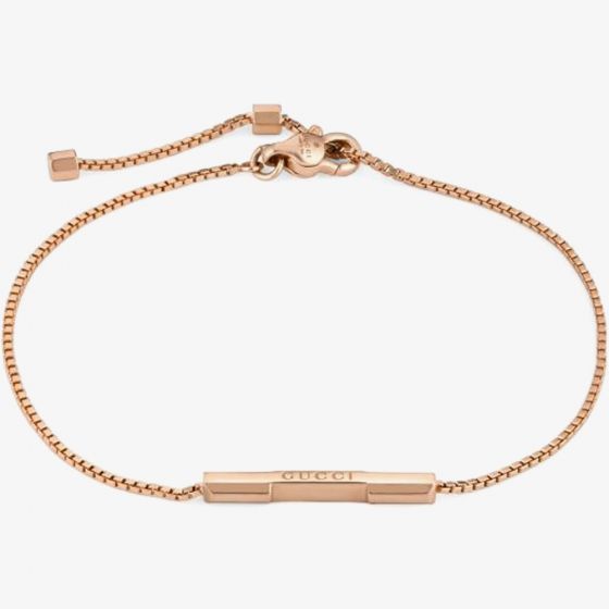 Gucci 18ct Rose Gold Gucci Link to Love Bar Bracelet YBA662106002016