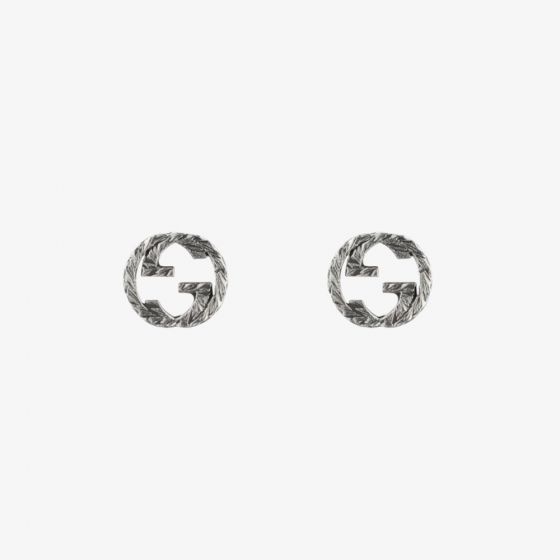 Gucci Interlocking 'G' Silver Stud Earrings YBD45710900100U