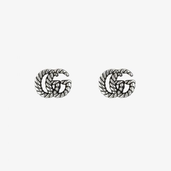 Gucci GG Marmont Sterling Silver 'G' Stud Earrings YBD62775500100U