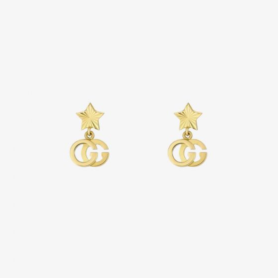 Gucci Interlocking 'G' Gold Star Drop Earrings YBD64860400100U