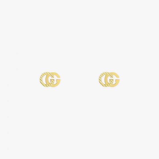 Gucci Interlocking 'G' Gold Stripe Stud Earrings YBD65221900100U