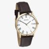 Sekonda Classic Brown Leather Strap Watch 3676