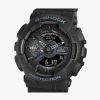 Casio G-Shock Classic Dual Display Chronograph Black Plastic Strap Watch GA-110-1BER