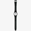 Swatch Ladies Black Rubber Strap Watch LB153