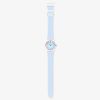 Swatch Ladies Casual Blue Rubber Strap Watch LK396