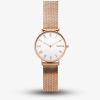Skagen Ladies Hald Rose Gold Plated Mesh Bracelet Watch SKW2714