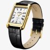 Rotary Mens Cambridge Gold Plated Rectangular Watch GS05283/01