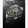 Seiko Mens Prospex Turtle Green Rubber Strap Green Dial Watch SRPE05K1