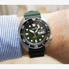 Seiko Mens Prospex Turtle Green Rubber Strap Green Dial Watch SRPE05K1