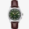 Seiko Mens Prospex Alpinist Automatic Green Dial Brown Leather Strap Watch SPB121J1