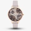Olivia Burton Celestial Rose Gold Plated Rose Quartz Dial Pearl Pink Leather Strap Watch OB16SP15