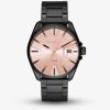 Diesel MS9 Rose Gold Dial Black Bracelet Watch DZ1904