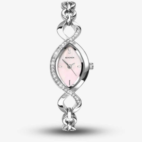 Sekonda Cocktail Dress Silver Stone Set Watch 4684
