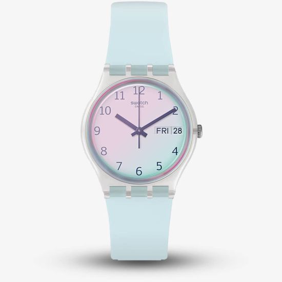 Swatch Ultraciel Blue Rubber Strap Watch GE713
