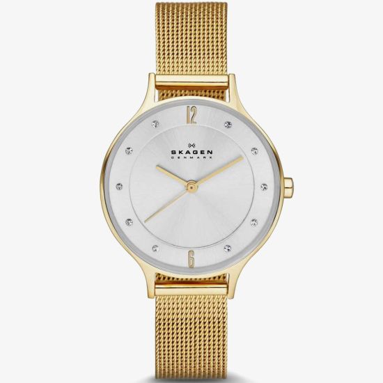Skagen Ladies Anita Gold Plated Bracelet Watch SKW2150