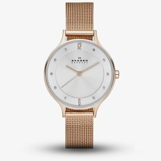Skagen Ladies Anita Rose Gold Plated Bracelet Watch SKW2151