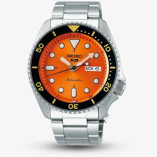 Seiko Mens 5 Sports Orange Automatic Watch SRPD59K1